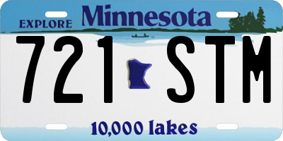 MN license plate 721STM