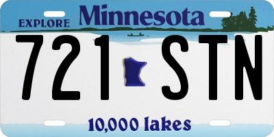 MN license plate 721STN