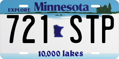 MN license plate 721STP