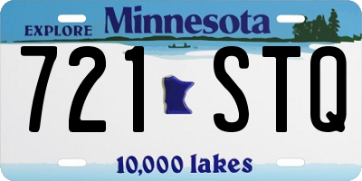 MN license plate 721STQ