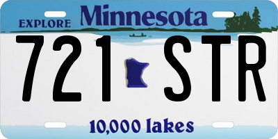 MN license plate 721STR