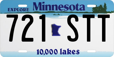 MN license plate 721STT