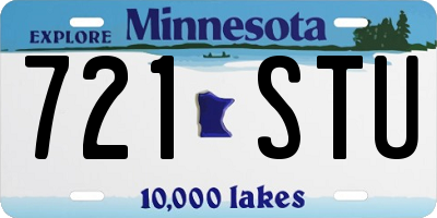MN license plate 721STU