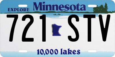 MN license plate 721STV
