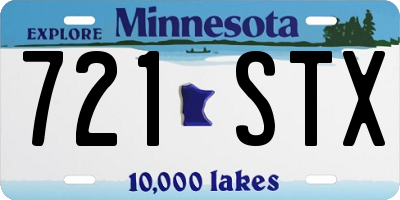 MN license plate 721STX
