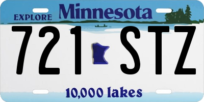MN license plate 721STZ