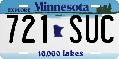 MN license plate 721SUC