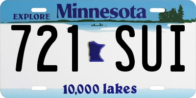 MN license plate 721SUI