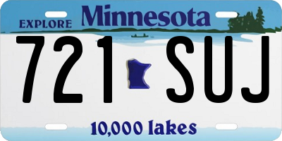 MN license plate 721SUJ