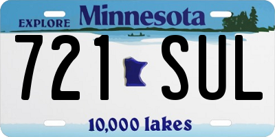 MN license plate 721SUL