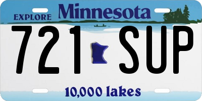 MN license plate 721SUP