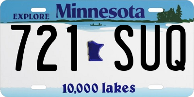 MN license plate 721SUQ