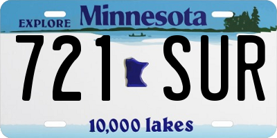 MN license plate 721SUR