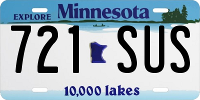 MN license plate 721SUS
