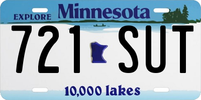 MN license plate 721SUT
