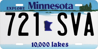 MN license plate 721SVA