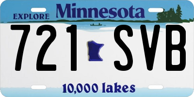 MN license plate 721SVB