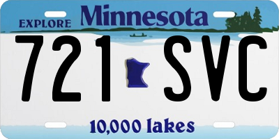 MN license plate 721SVC
