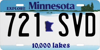 MN license plate 721SVD