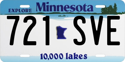 MN license plate 721SVE