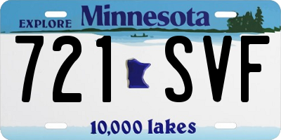 MN license plate 721SVF