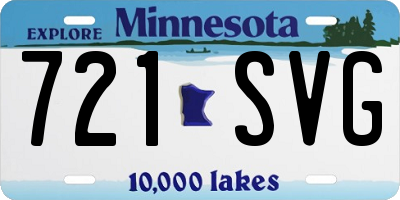 MN license plate 721SVG