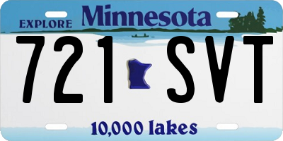 MN license plate 721SVT
