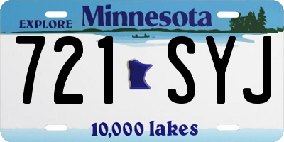 MN license plate 721SYJ