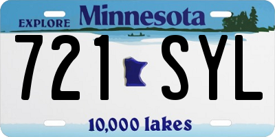 MN license plate 721SYL