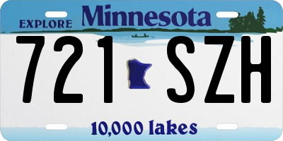 MN license plate 721SZH