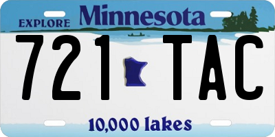 MN license plate 721TAC