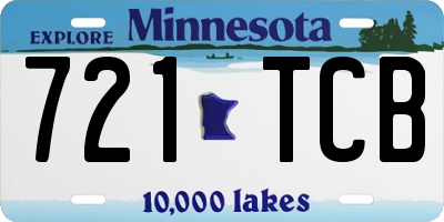 MN license plate 721TCB