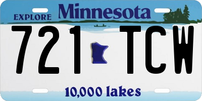 MN license plate 721TCW