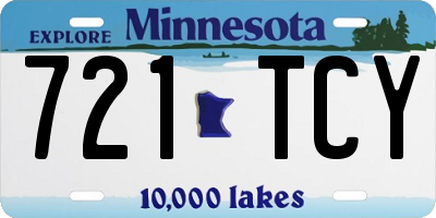MN license plate 721TCY