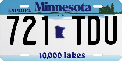 MN license plate 721TDU