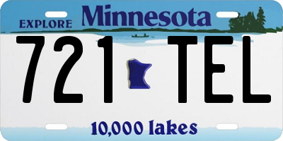 MN license plate 721TEL