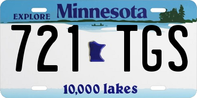 MN license plate 721TGS