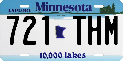 MN license plate 721THM