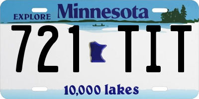 MN license plate 721TIT
