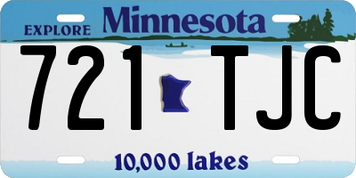 MN license plate 721TJC
