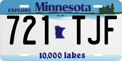 MN license plate 721TJF