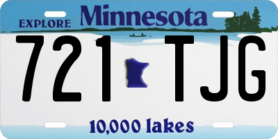 MN license plate 721TJG