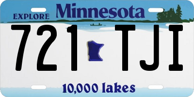 MN license plate 721TJI