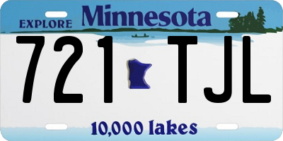 MN license plate 721TJL