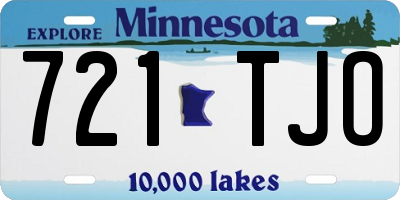 MN license plate 721TJO