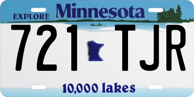 MN license plate 721TJR
