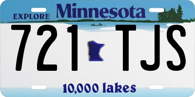 MN license plate 721TJS