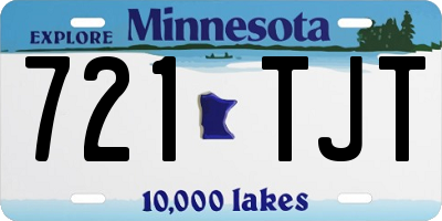 MN license plate 721TJT