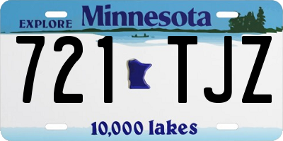 MN license plate 721TJZ