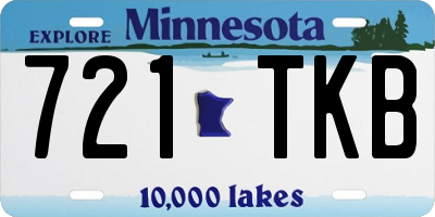 MN license plate 721TKB